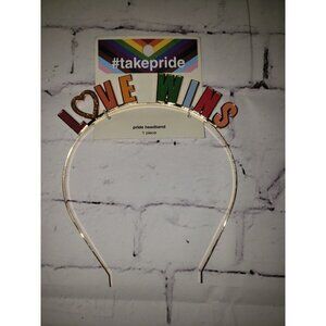 NWT TAKE PRIDE LOVE WINS GOLD MULTI-COLOR RAINBOW PRIDE HEADBAND LGBTQ